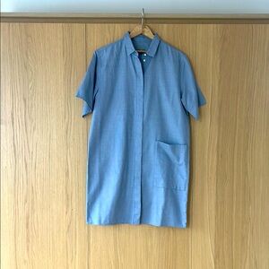 COS Blue Short Sleeve Shirt Dress